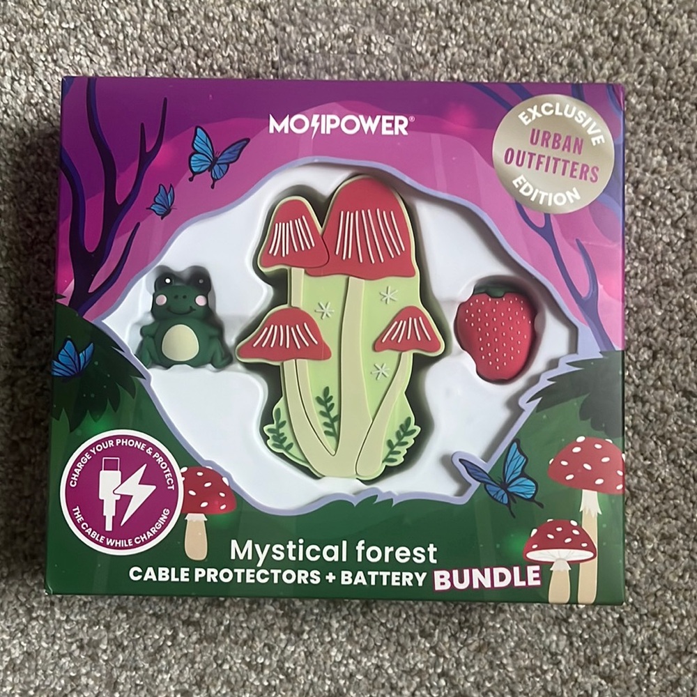 Urban Outfitters Mystical Forest Cable Protectors + Battery Bundle